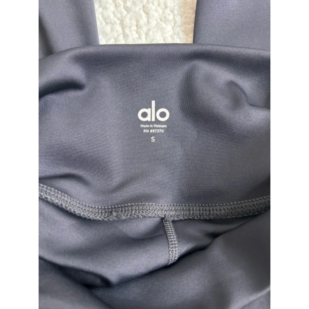 Alo Yoga High Waisted Airbrush Leggings Anthracite Grey Small NWT